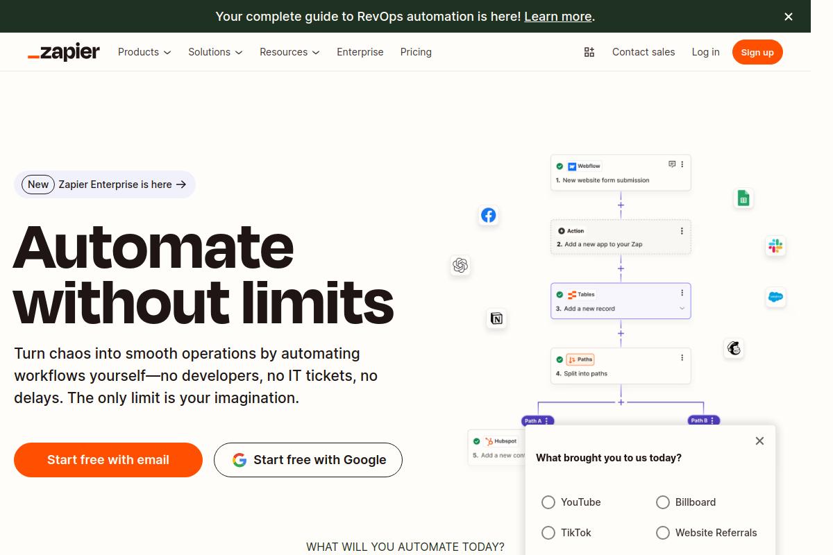 screenshot of Automate_without_limits