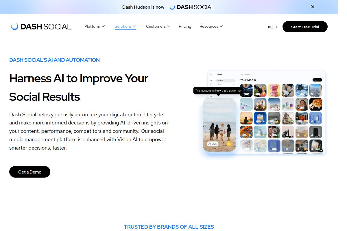 screenshot of Dash_Social:_AI