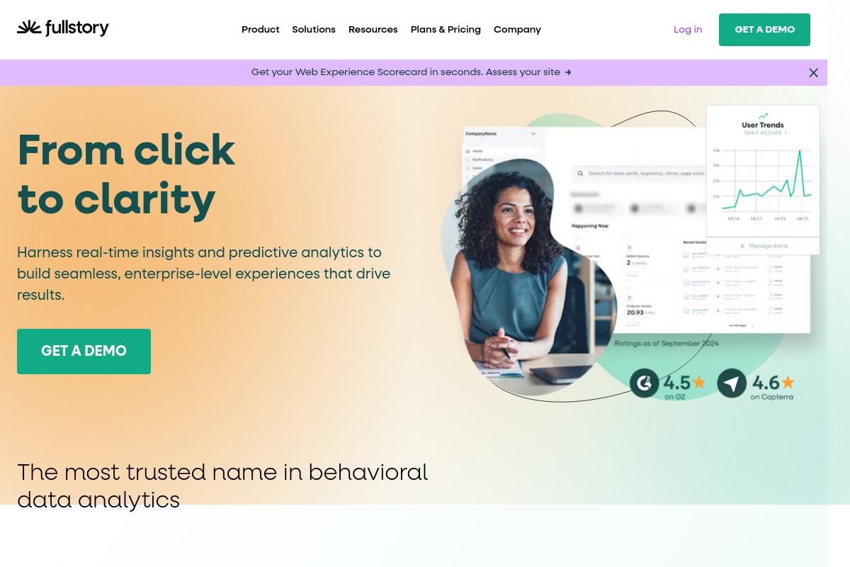 screenshot of Fullstory_Product_Platform