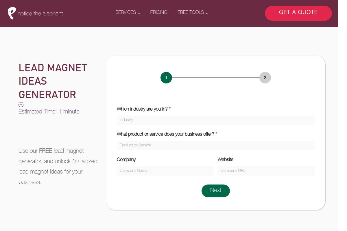 screenshot of Lead_Magnet_Ideas_Generator