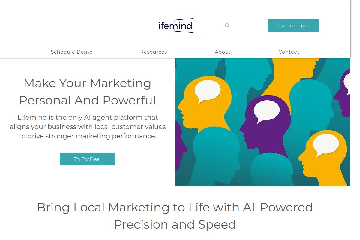 screenshot of Lifemind_|_AI_Agent_for_Local_Marketing