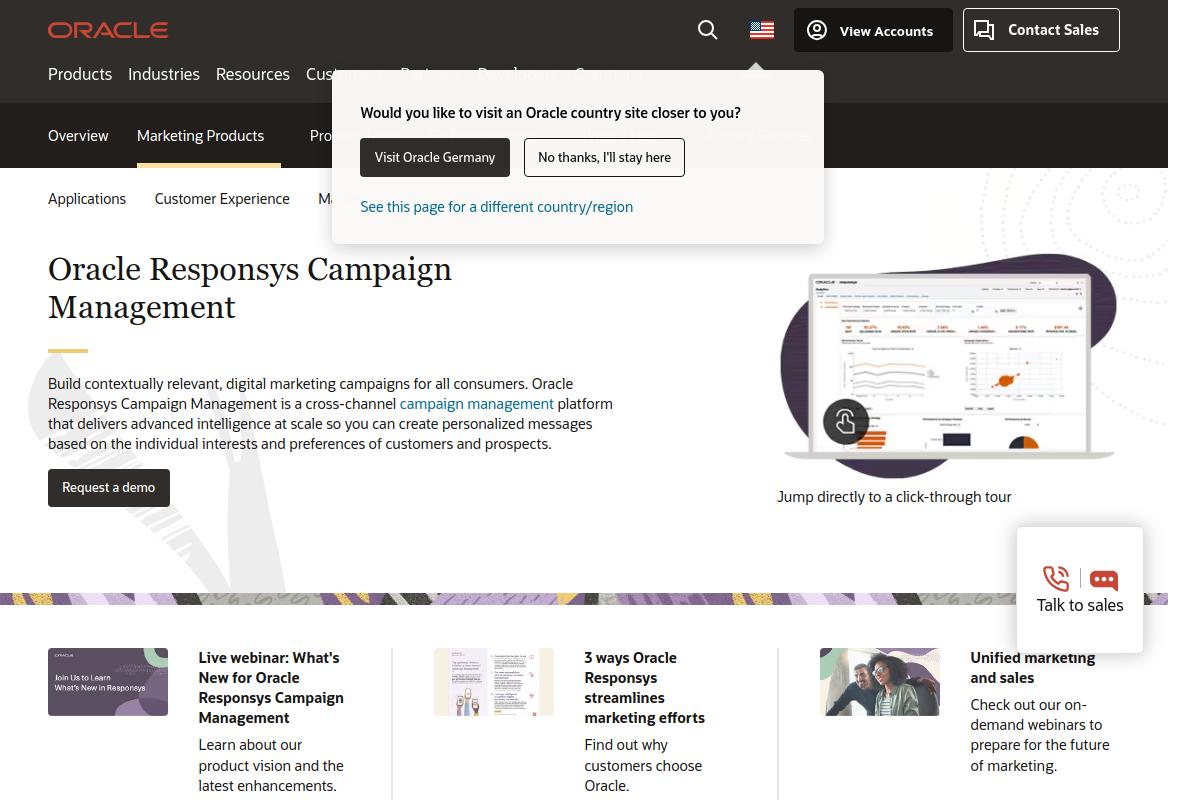 screenshot of Oracle_Responsys_Campaign_Management