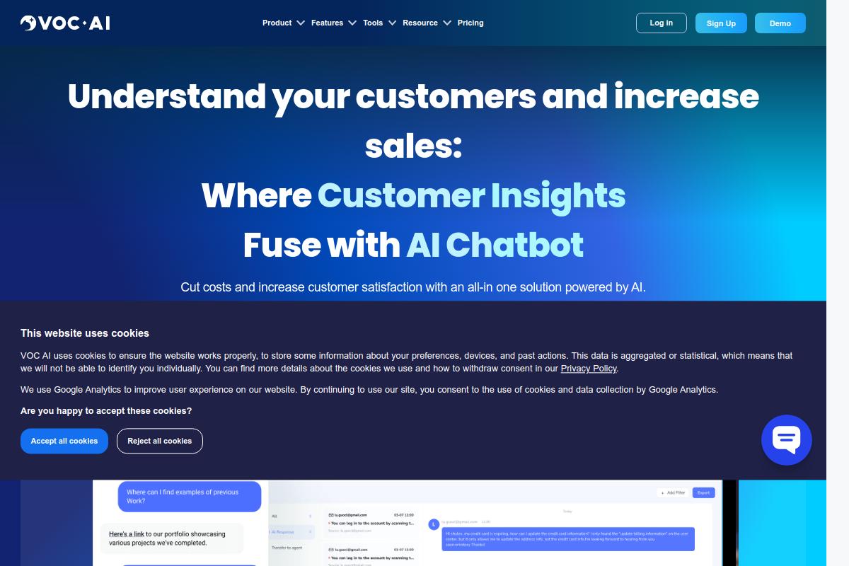 screenshot of VOC_AI_|_The_Only_Unified_Customer_Experience_Management_Platform