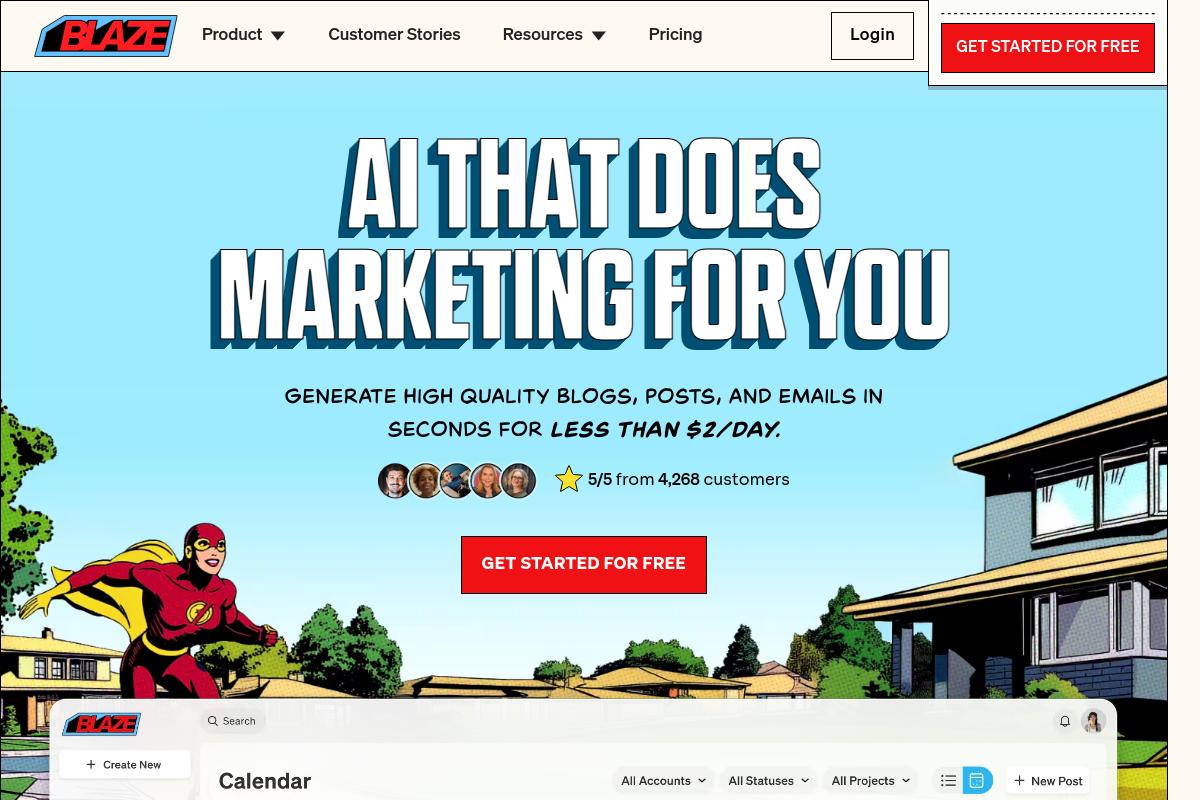 Screenshot of Blaze_AI_That_Does_Marketing_For_You