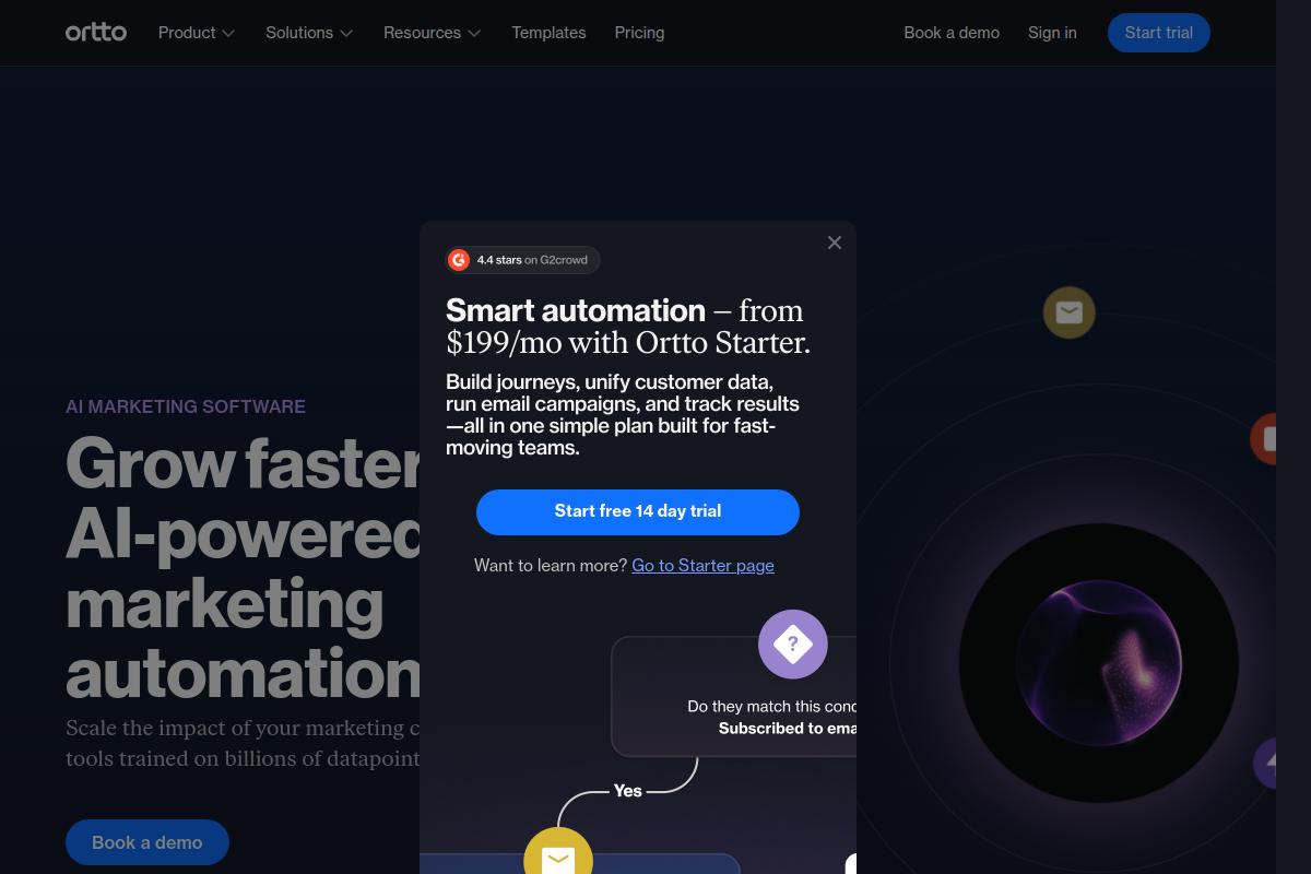 Screenshot of Ortto_AI_Marketing_Software