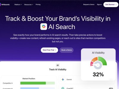 Writesonic - AI Search Visibility Tracking & Optimization Platform
